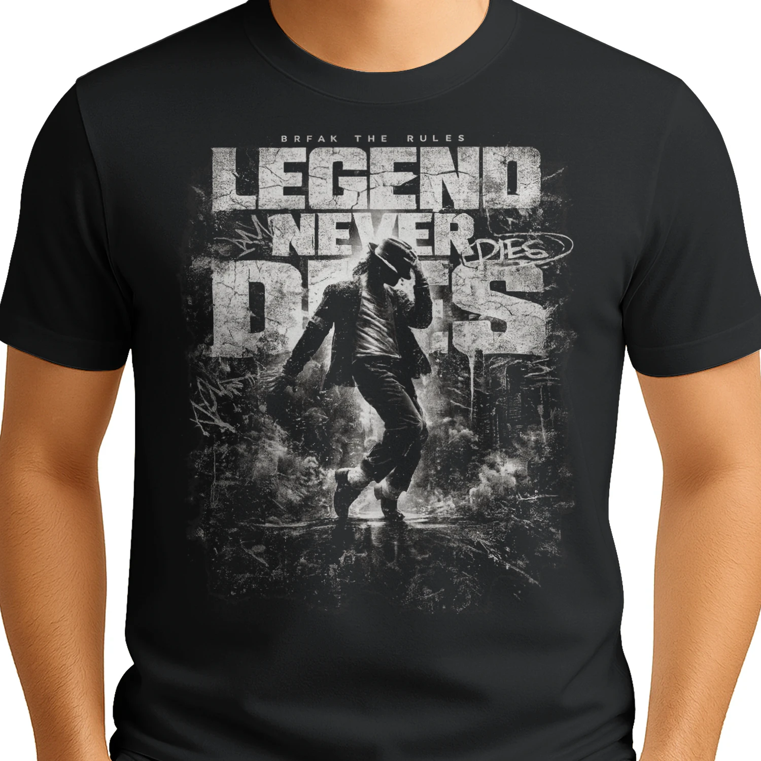 Legend Never Dies Vintage Urban Graphic Unisex Garment-Dyed T-Shirt