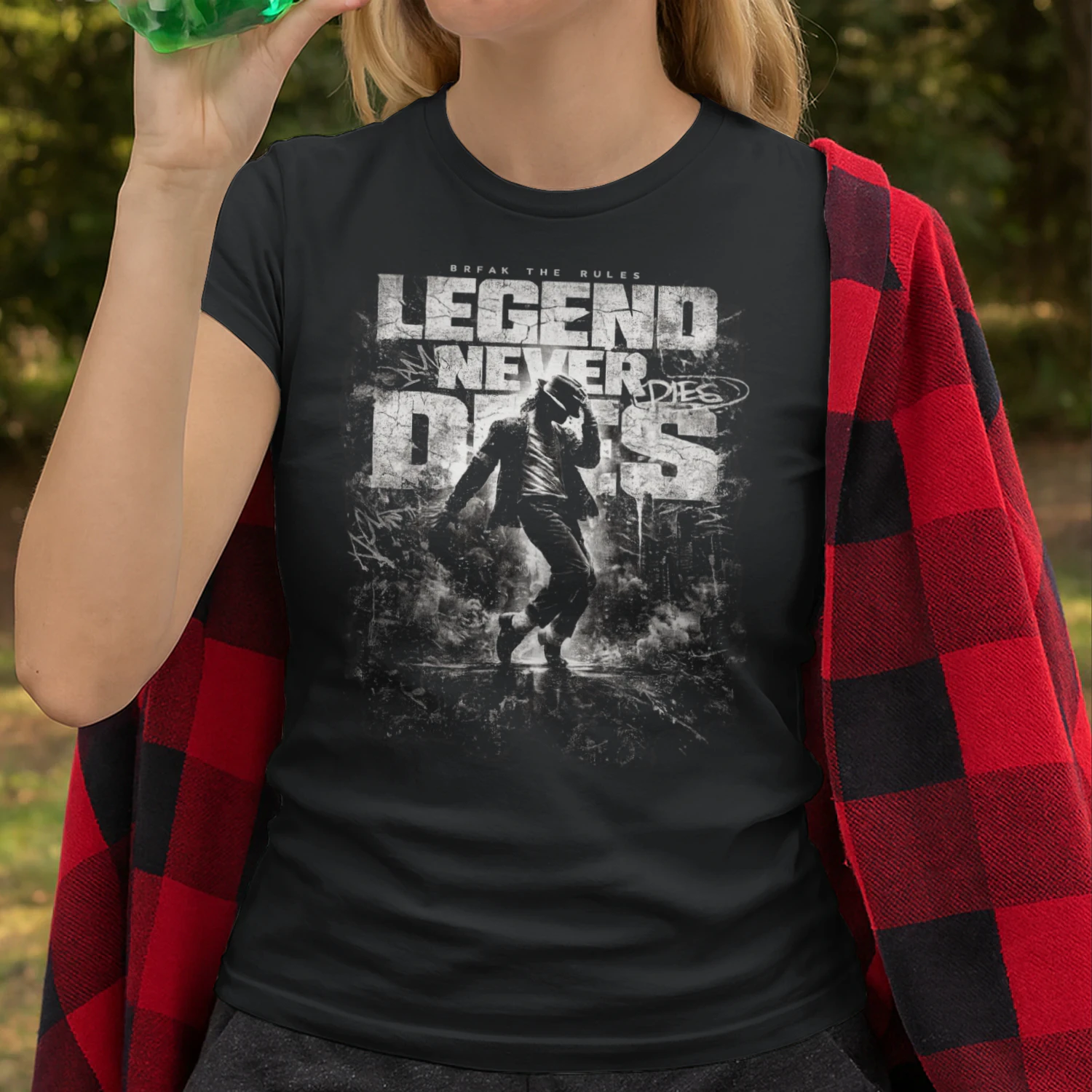 Legend Never Dies Vintage Urban Graphic Unisex Garment-Dyed T-Shirt