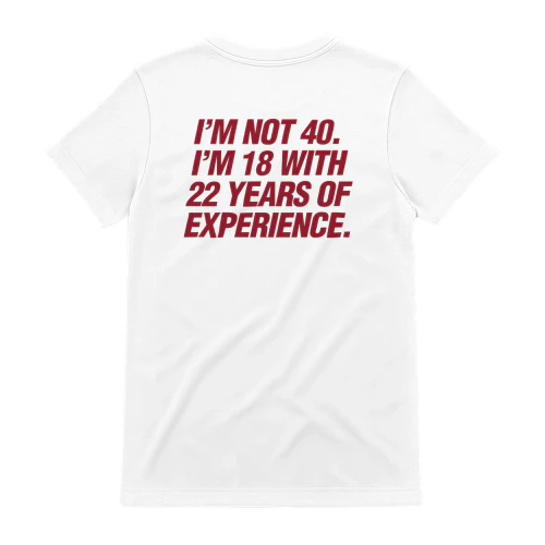 I'm Not 40 I'm 18 With 22 Years of Experience Shirt