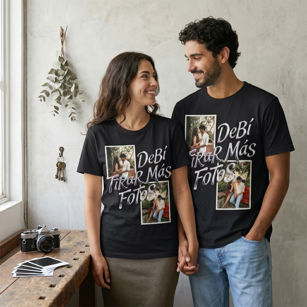 Personalized DeBÍ TiRAR MáS FOToS Custom Photo T-Shirt