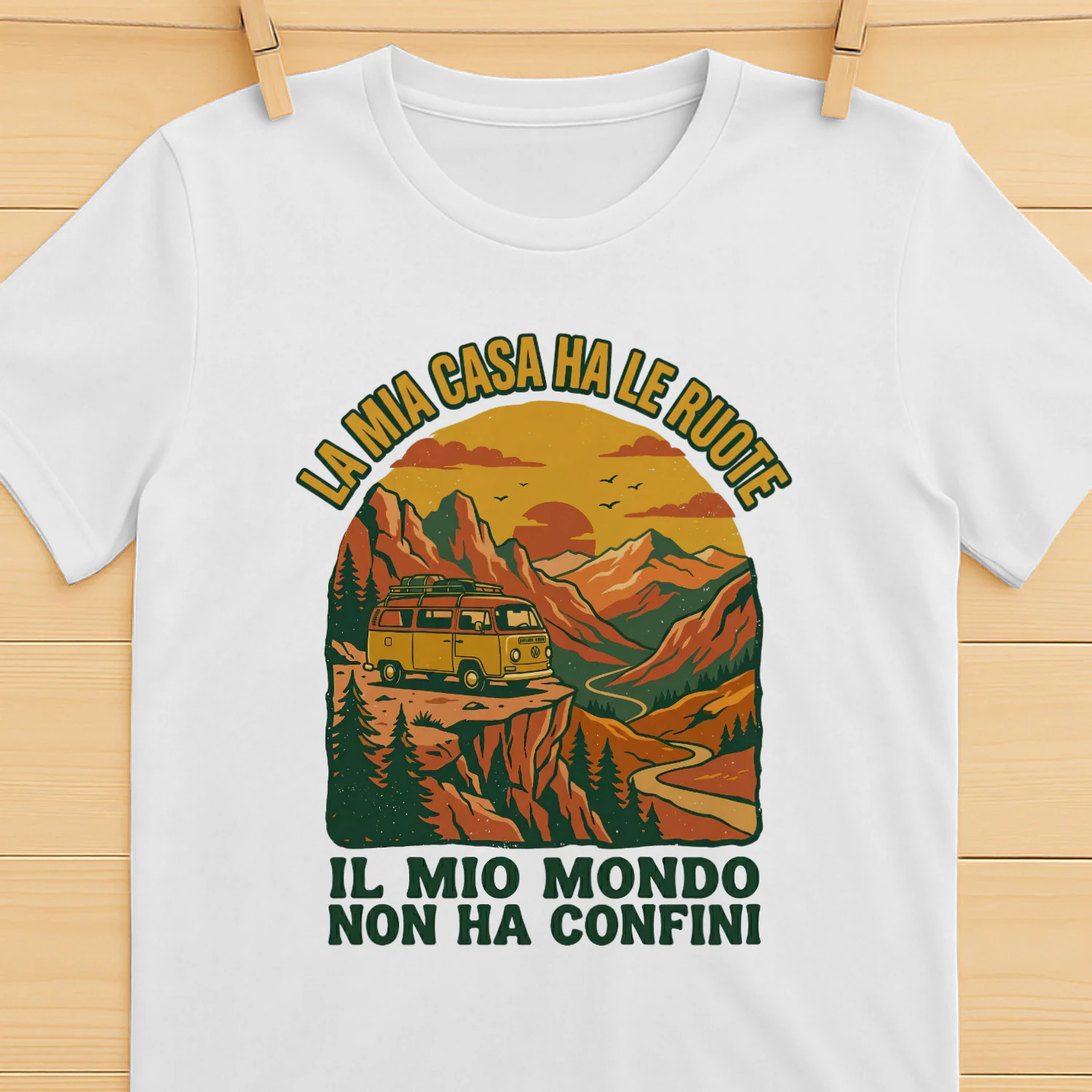 T-Shirt Vintage "La Mia Casa Ha Le Ruote"