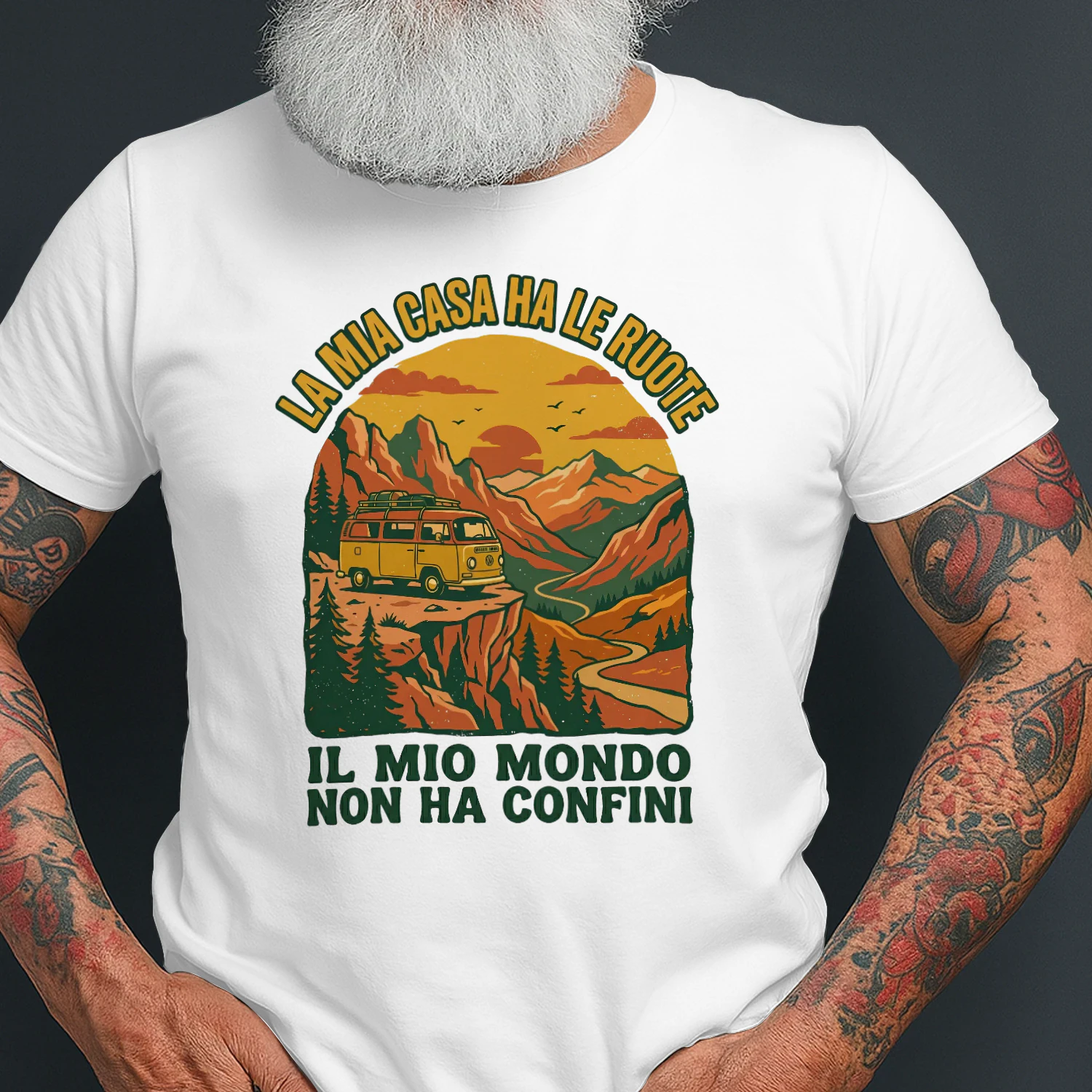T-Shirt Vintage "La Mia Casa Ha Le Ruote"