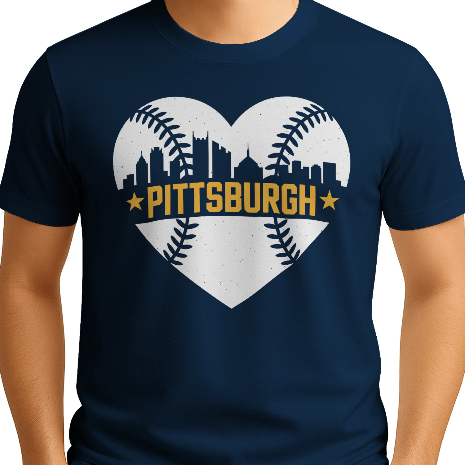 Pittsburgh baseball heart T-shirt - Free Shipping 📦