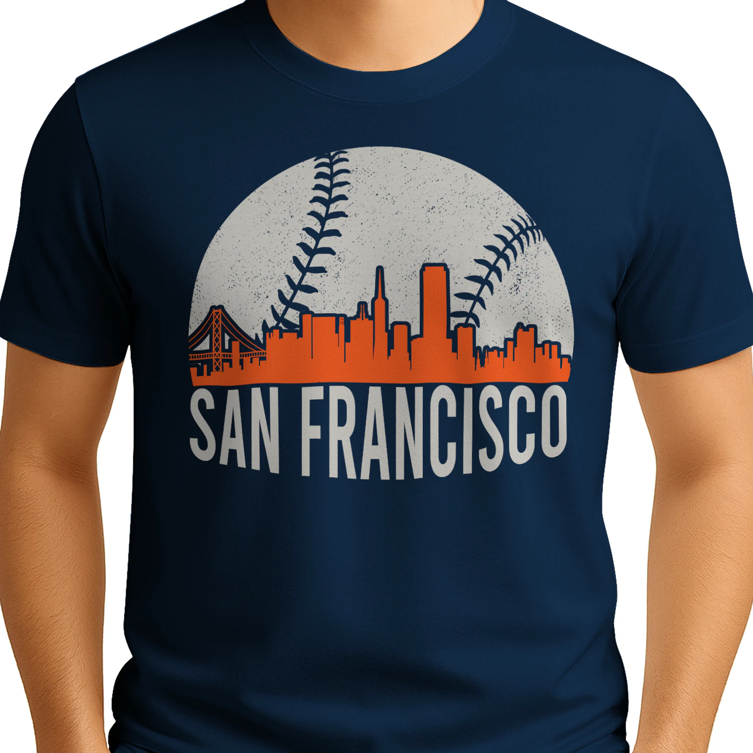 Vintage San Francisco Baseball Skyline T-Shirt - Free Shipping 📦