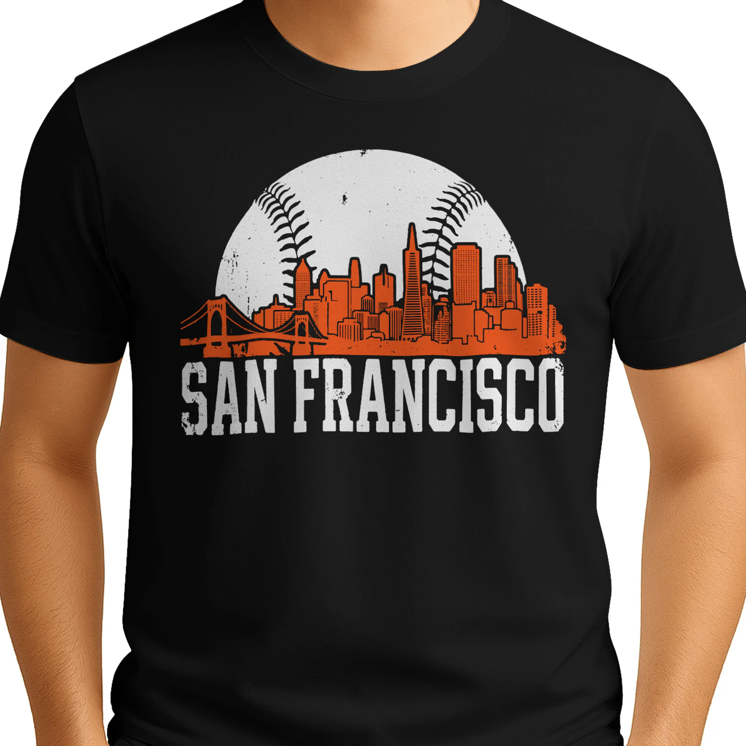 Vintage San Francisco Baseball Skyline T-Shirt - Free Shipping 📦