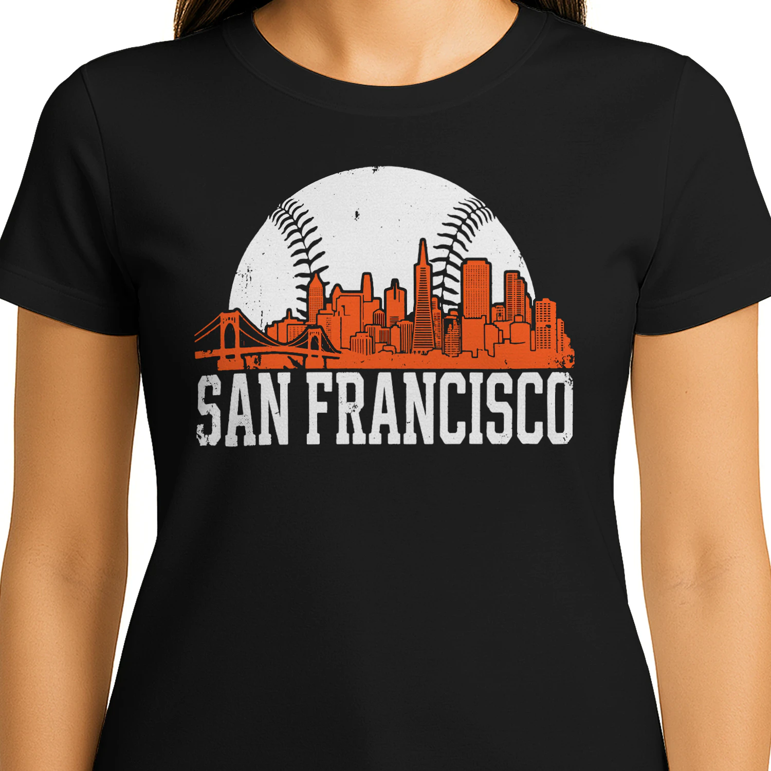 Vintage San Francisco Baseball Skyline T-Shirt - Free Shipping 📦