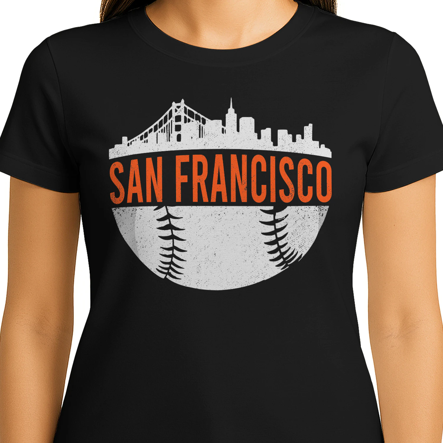 Vintage San Francisco Baseball Skyline T-Shirt - Free Shipping 📦