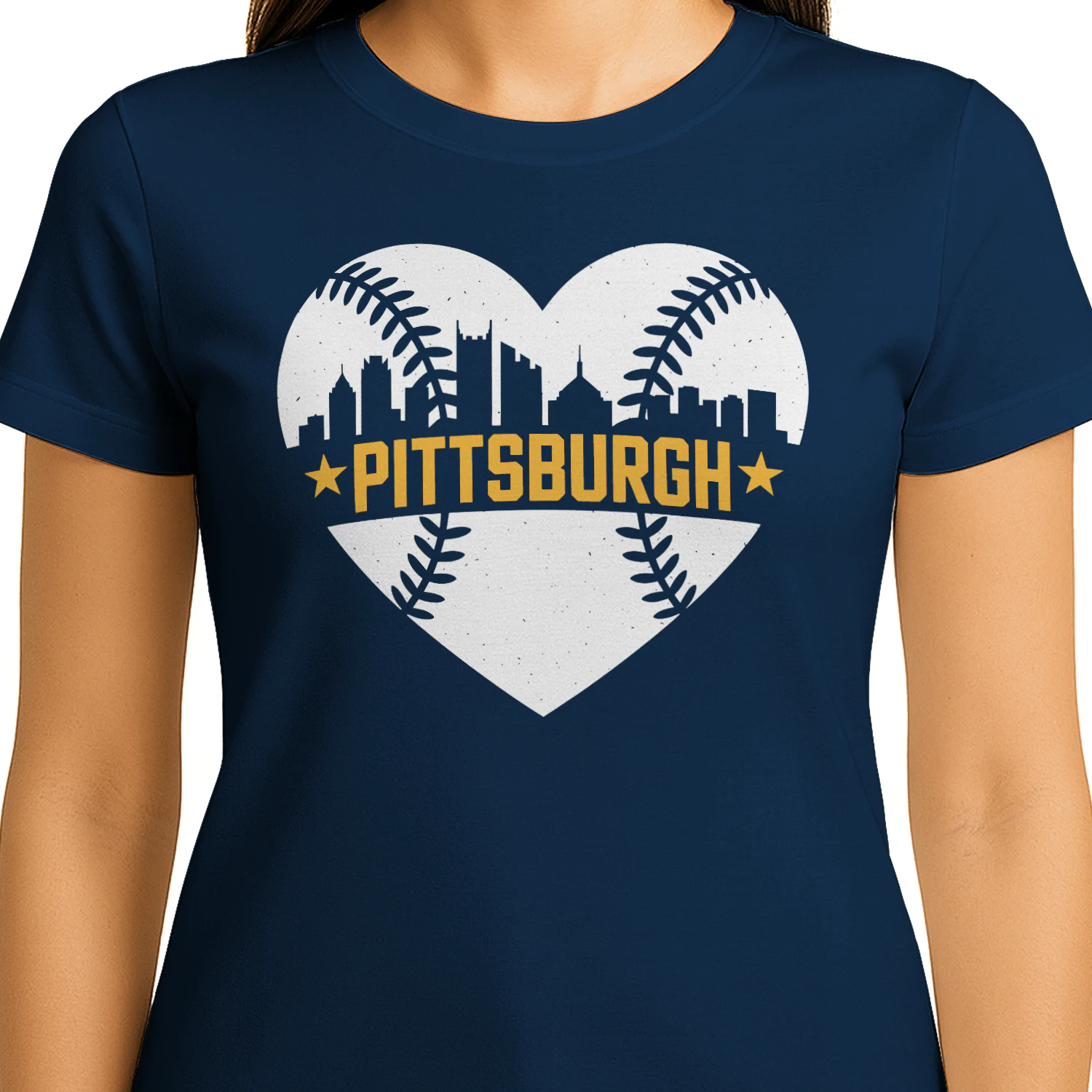 Pittsburgh baseball heart T-shirt - Free Shipping 📦