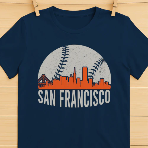 Vintage San Francisco Baseball Skyline T-Shirt