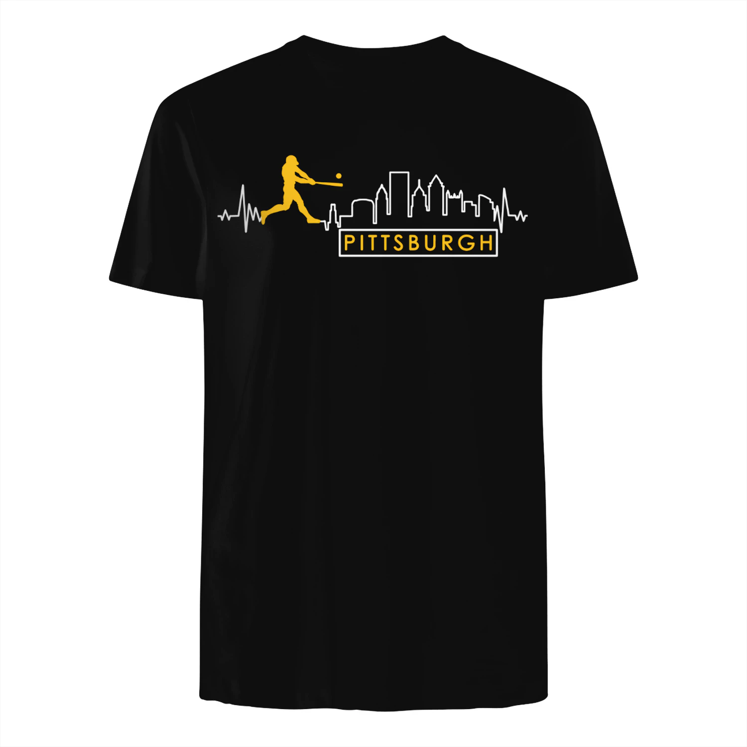 Pittsburgh Baseball Heartbeat T-shirt - Free Shipping 📦