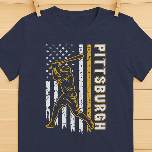 Pittsburgh Usa Flag Baseball
