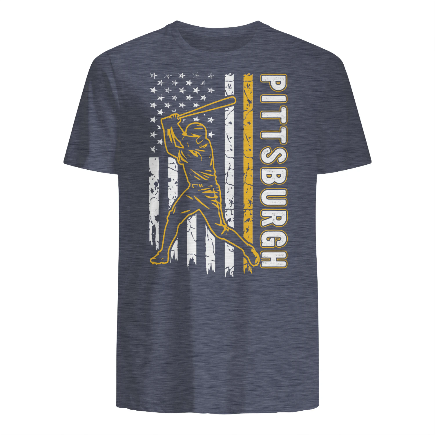 Pittsburgh Usa Flag Baseball T-shirt - Free Shipping 📦