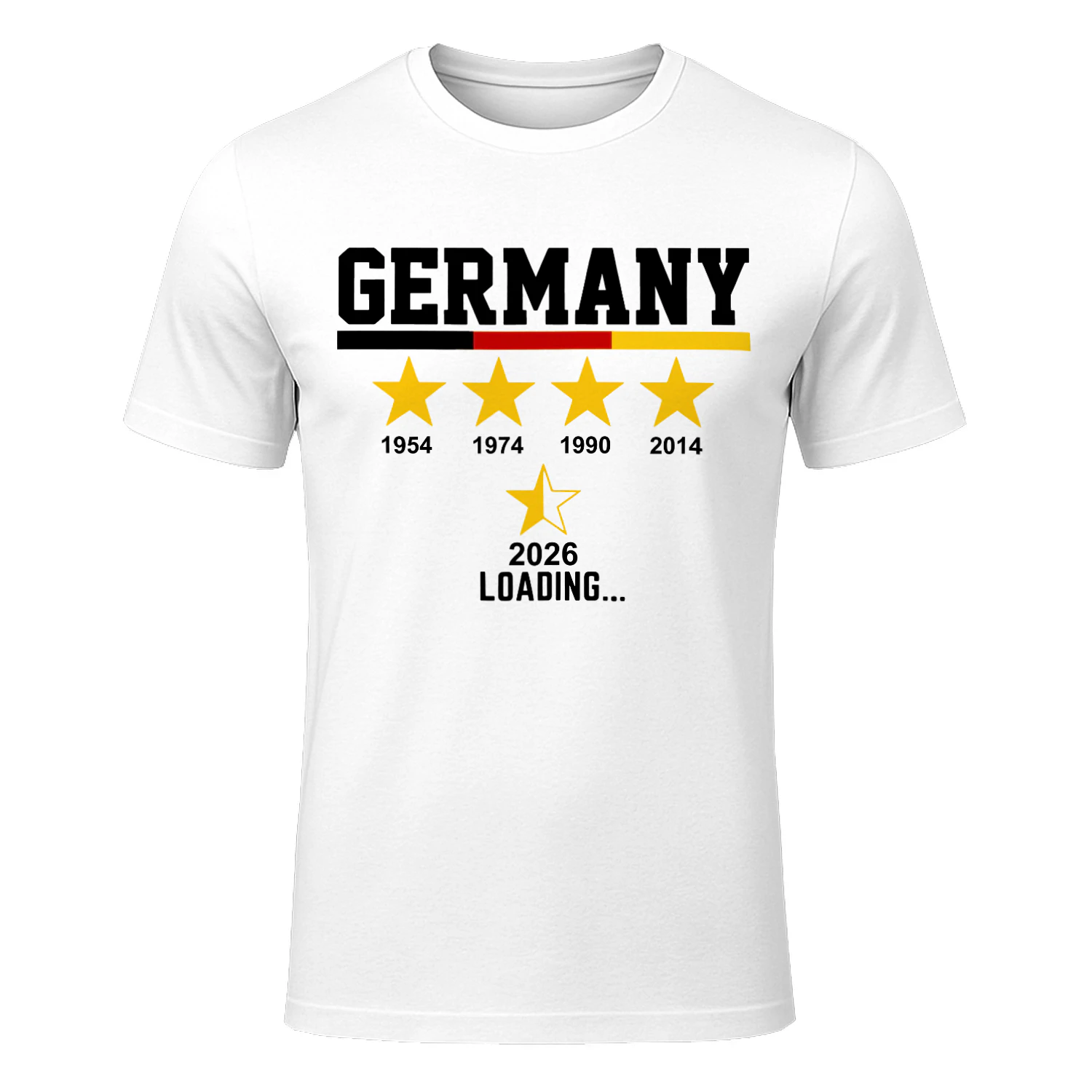 Deutschland 5 Sterne Loading T-Shirt - Kostenloser Versand 📦