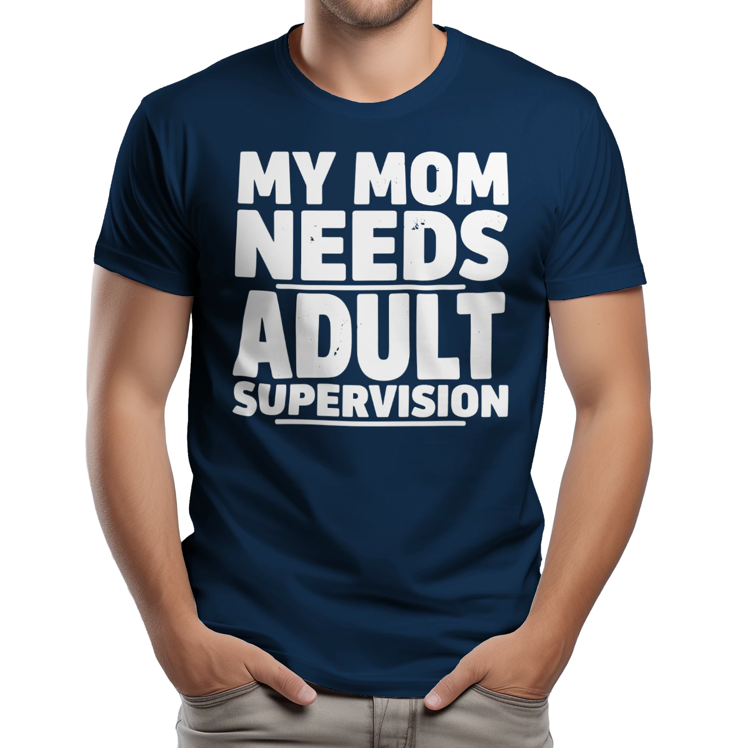 My Mom Needs Adult Supervision Funny Sarcastic Gag Mom T-Shirt - Free Shipping 📦