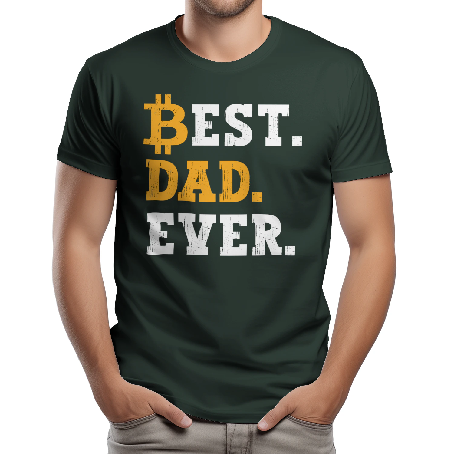 Funny Bitcoin Dad Present Crypto Dad Best Dad Ever T-Shirt - Free Shipping 📦