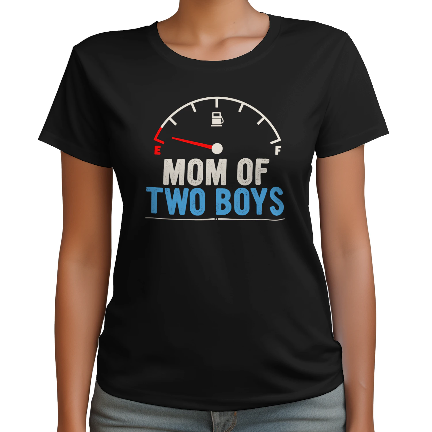 Funny Mother's Day Present From Son Mom of 2 Boys, Mom Humor T-Shirt - Free Shipping 📦