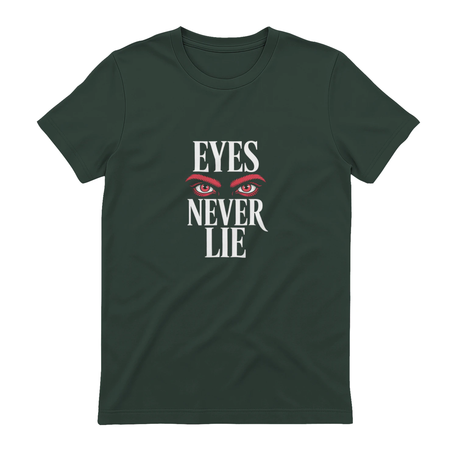 Eyes Never Lie T-Shirt | Bold Graphic Statement Tee | Mystery Eyes Streetwear Shirt - Unisex Softstyle T-shirt
