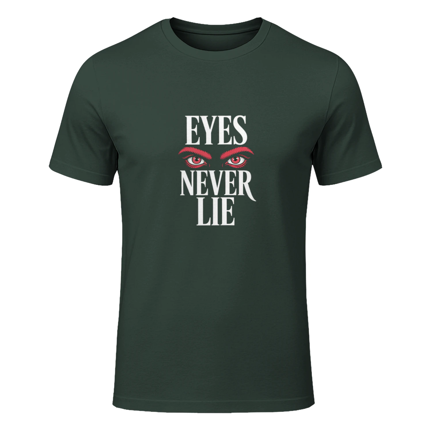 Eyes Never Lie T-Shirt | Bold Graphic Statement Tee | Mystery Eyes Streetwear Shirt - Unisex Softstyle T-shirt