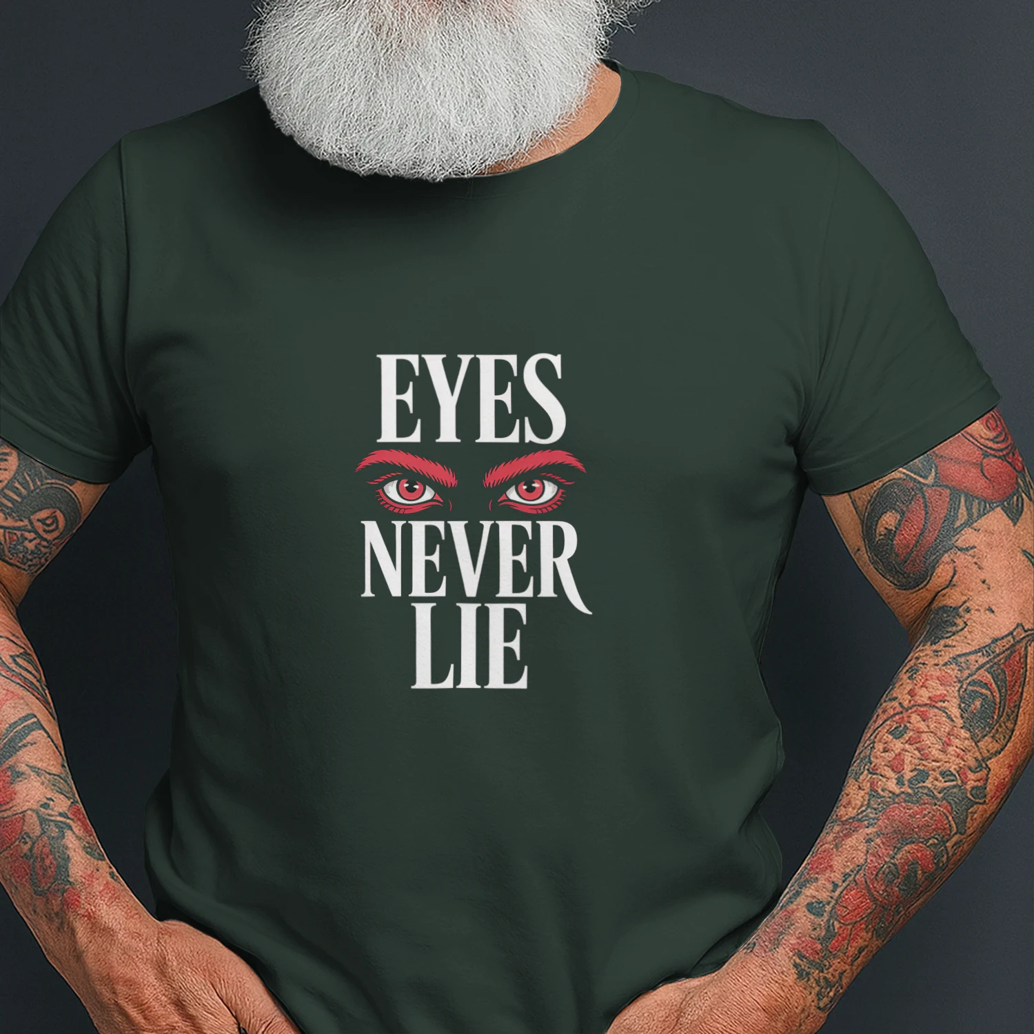 Eyes Never Lie T-Shirt | Bold Graphic Statement Tee | Mystery Eyes Streetwear Shirt - Unisex Softstyle T-shirt