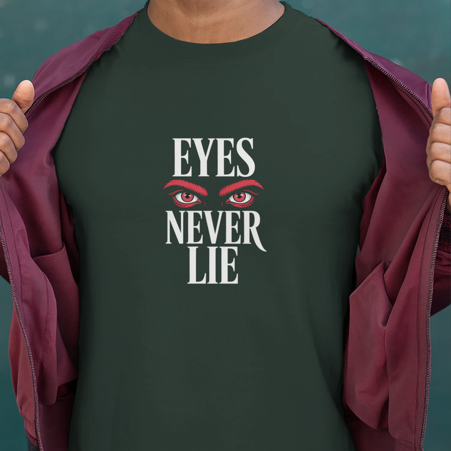 Eyes Never Lie T-Shirt | Bold Graphic Statement Tee | Mystery Eyes Streetwear Shirt - Unisex Softstyle T-shirt