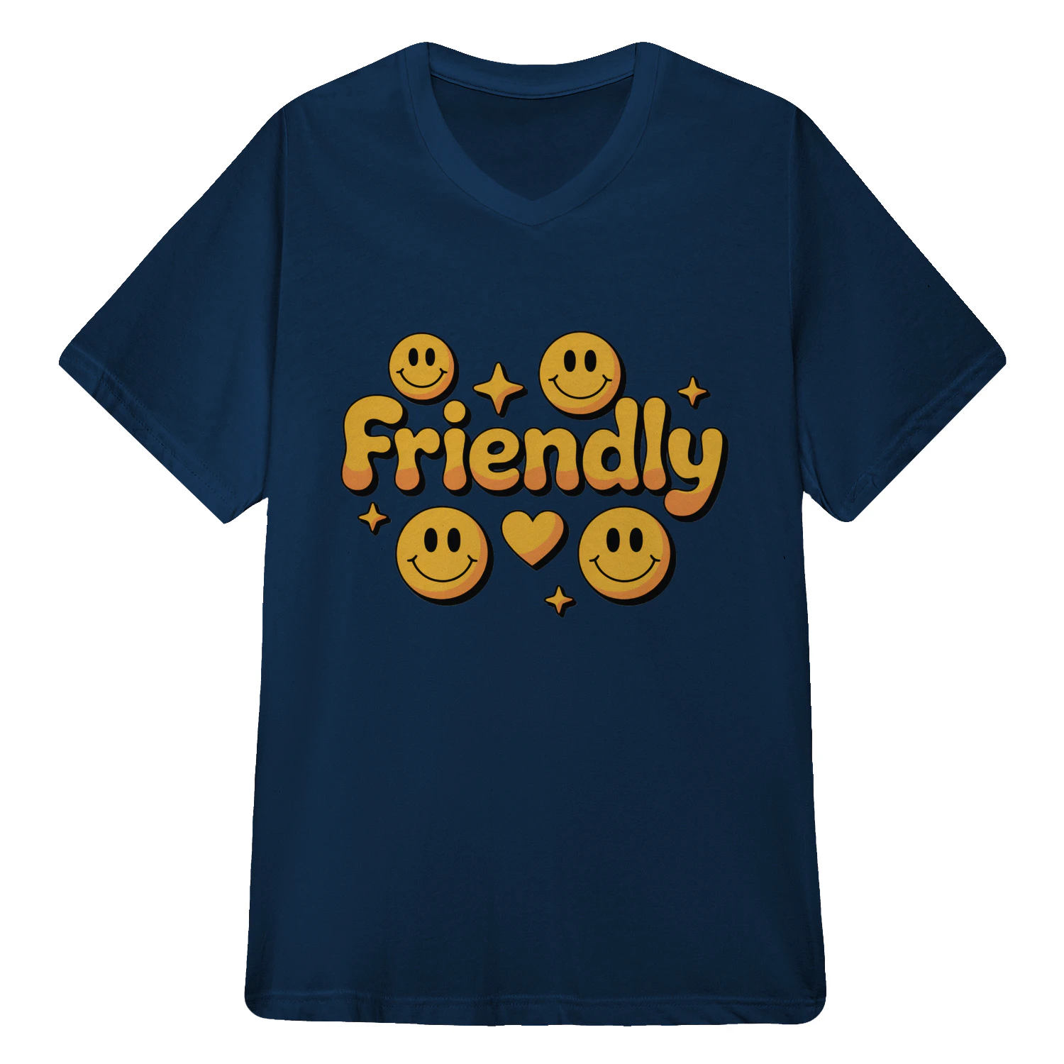 Friendly Unisex Soft Style V-neck T-shirt