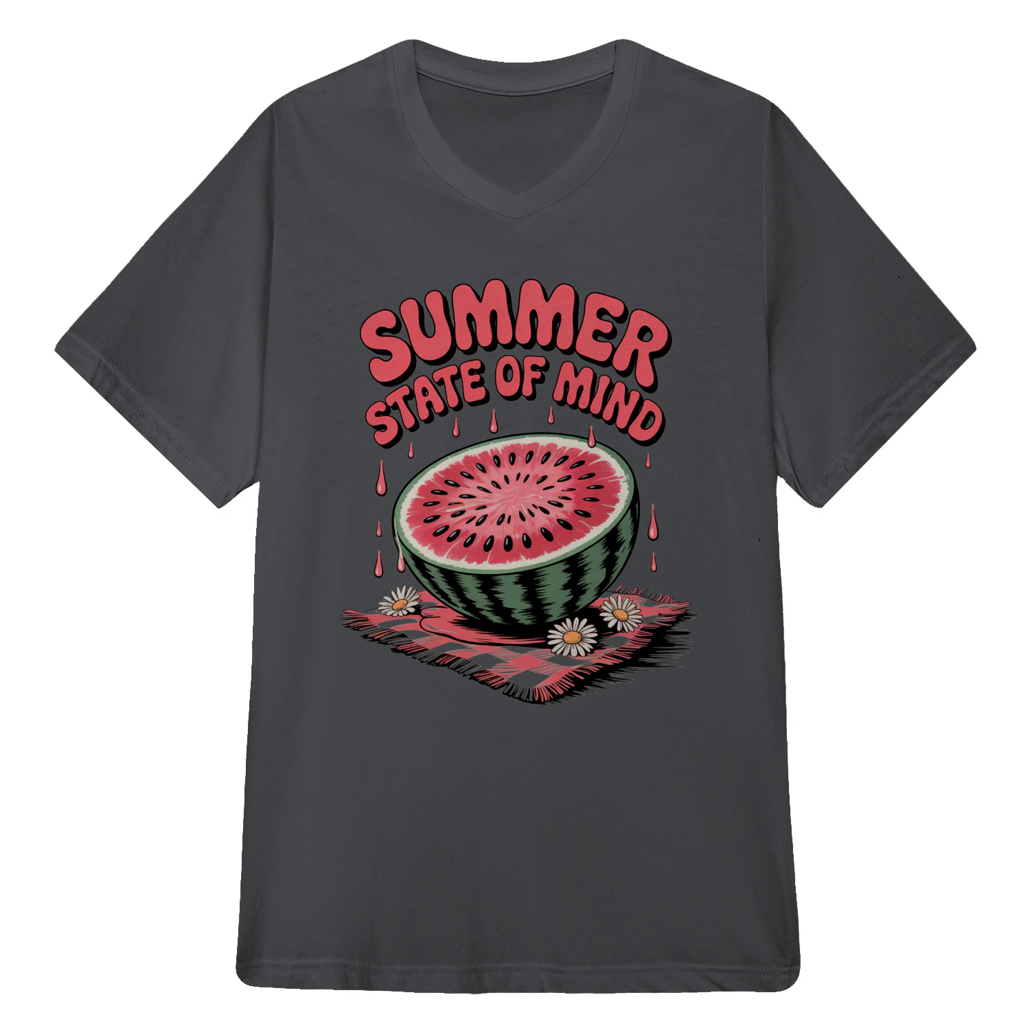 Summer State of Mind Watermelon T-Shirt – Cute Retro Summer Fruit Graphic Tee