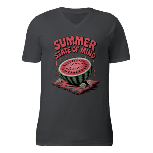 Summer State of Mind Watermelon T-Shirt – Cute Retro Summer Fruit Graphic Tee