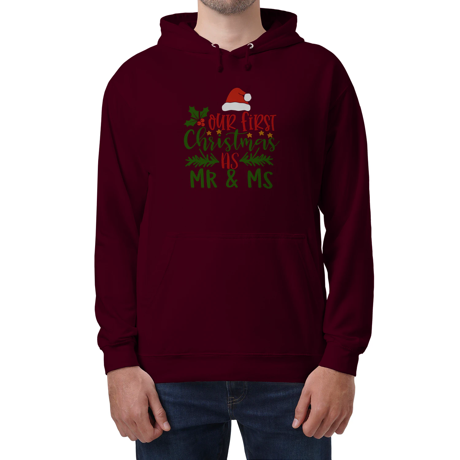 Our First Christmas as Mr & Mrs T-Shirt – Newlywed Holiday Couple Gift