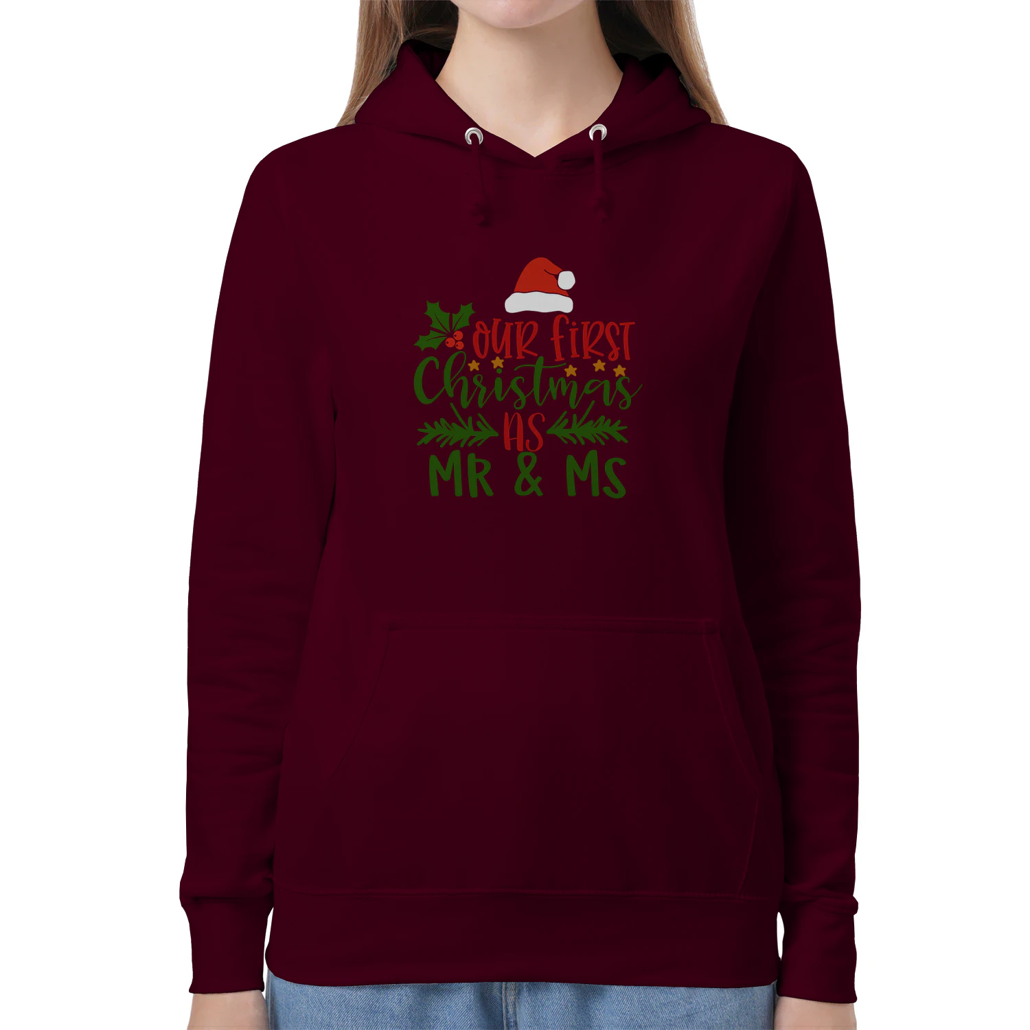 Our First Christmas as Mr & Mrs T-Shirt – Newlywed Holiday Couple Gift