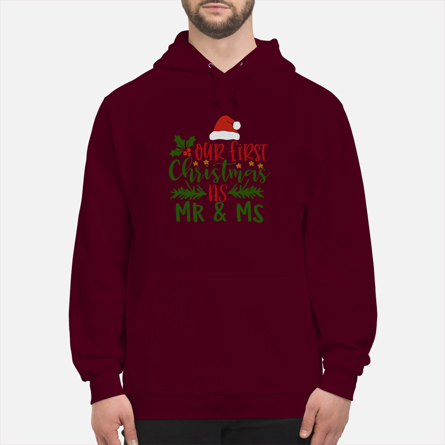 Our First Christmas as Mr & Mrs T-Shirt – Newlywed Holiday Couple Gift