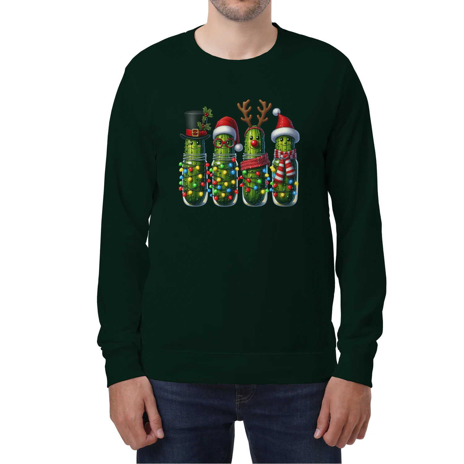 Funny Christmas Pickle Squad T-Shirt – Cute Holiday Pickles in Jars Graphic Tee