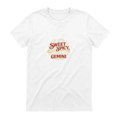If It's Sweet and Spicy, It's a Gemini – Vintage Zodiac Quote T-Shirt | Retro Astrology Graphic Tee