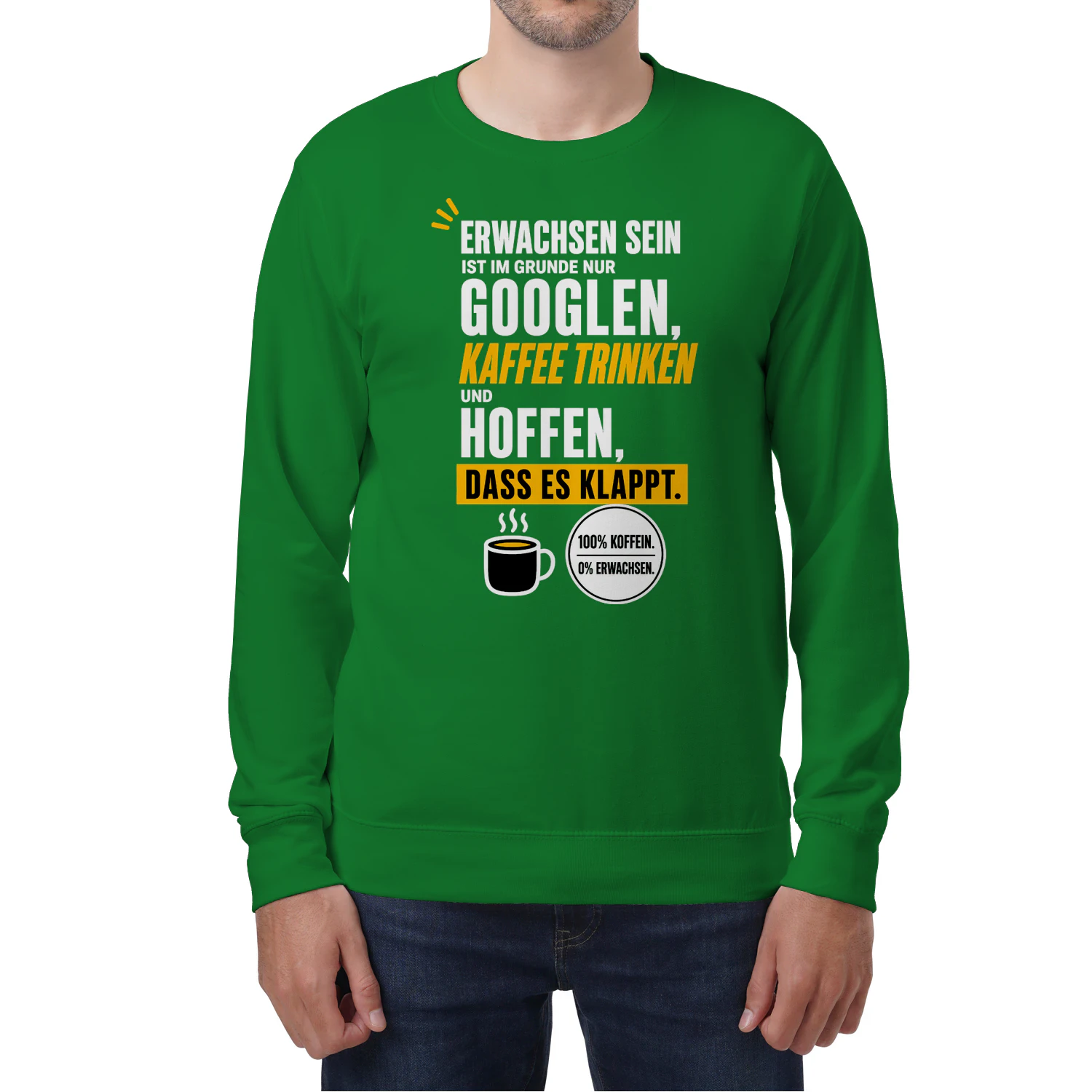 Erwachsen Sein Ist Im Grunde Nur Googlen Sweatshirt
