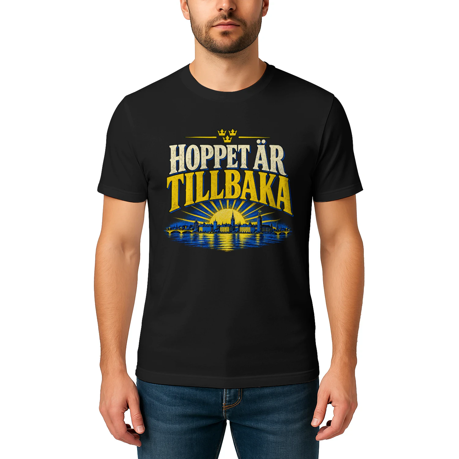 Hoppet Är Tillbaka – Sverige Retro T-shirt
