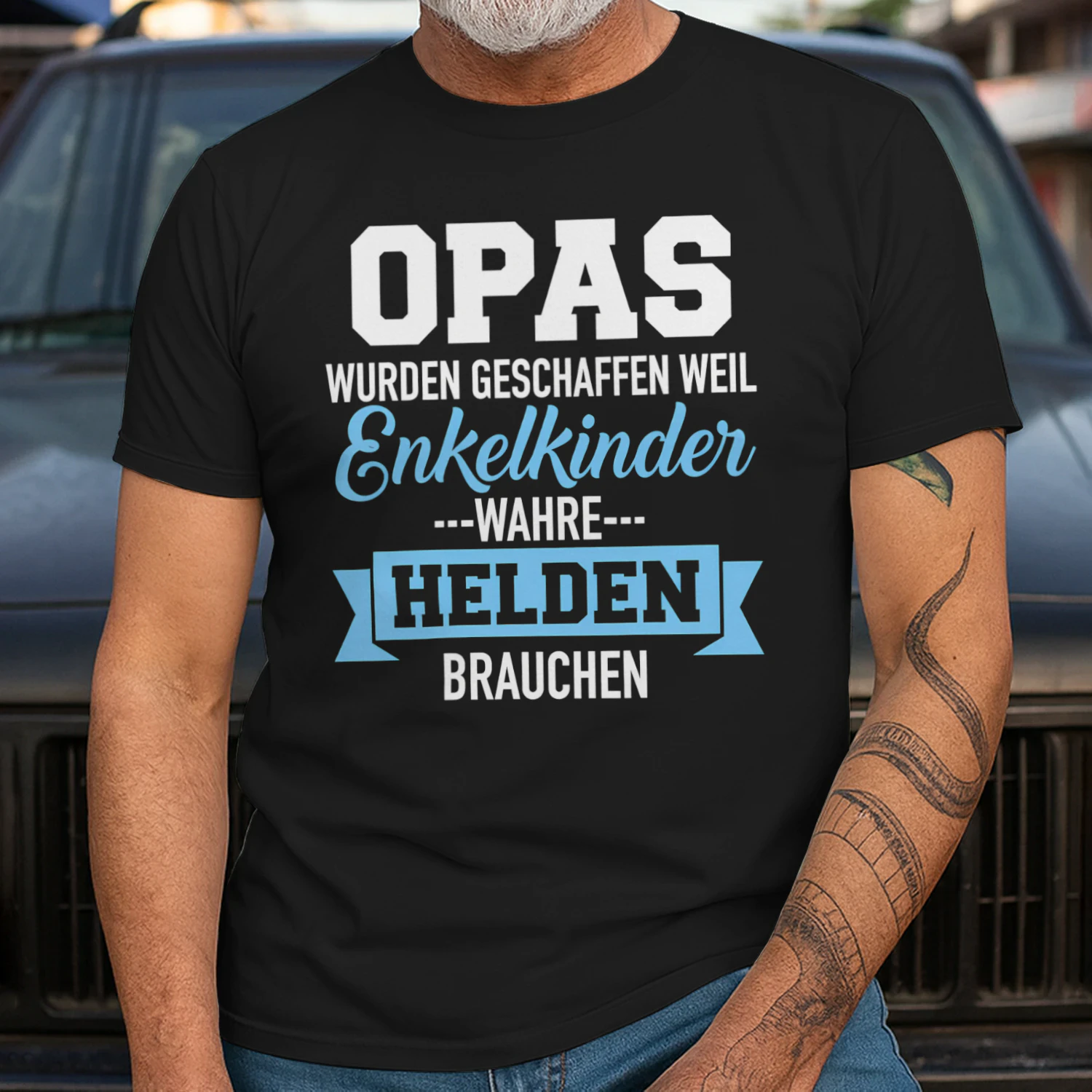 Opa & Enkelkinder – Wahre Helden Unisex T-shirt