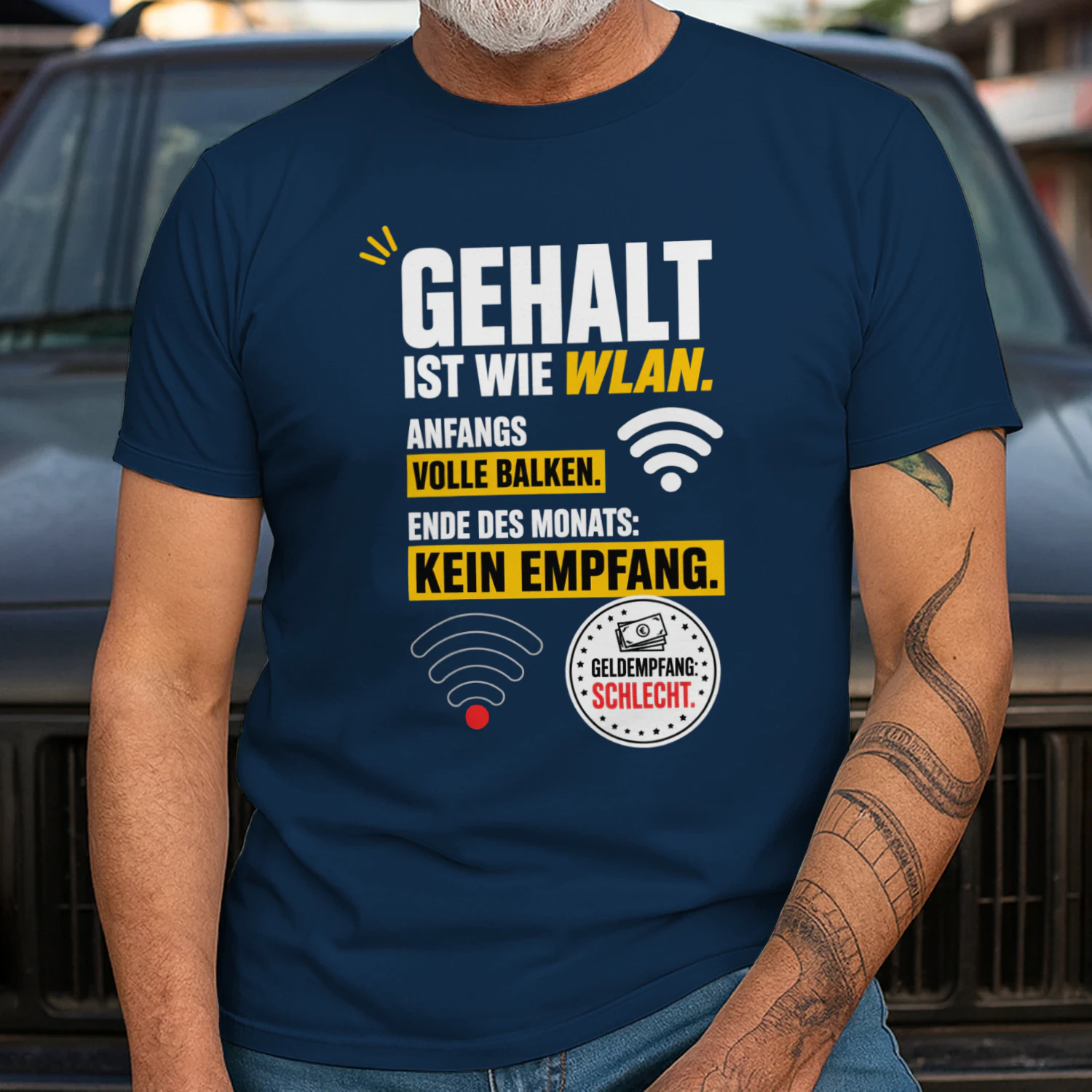 Gehalt Ist Wie WLAN – Lustiges Büro & Gehalt Unisex T-shirt