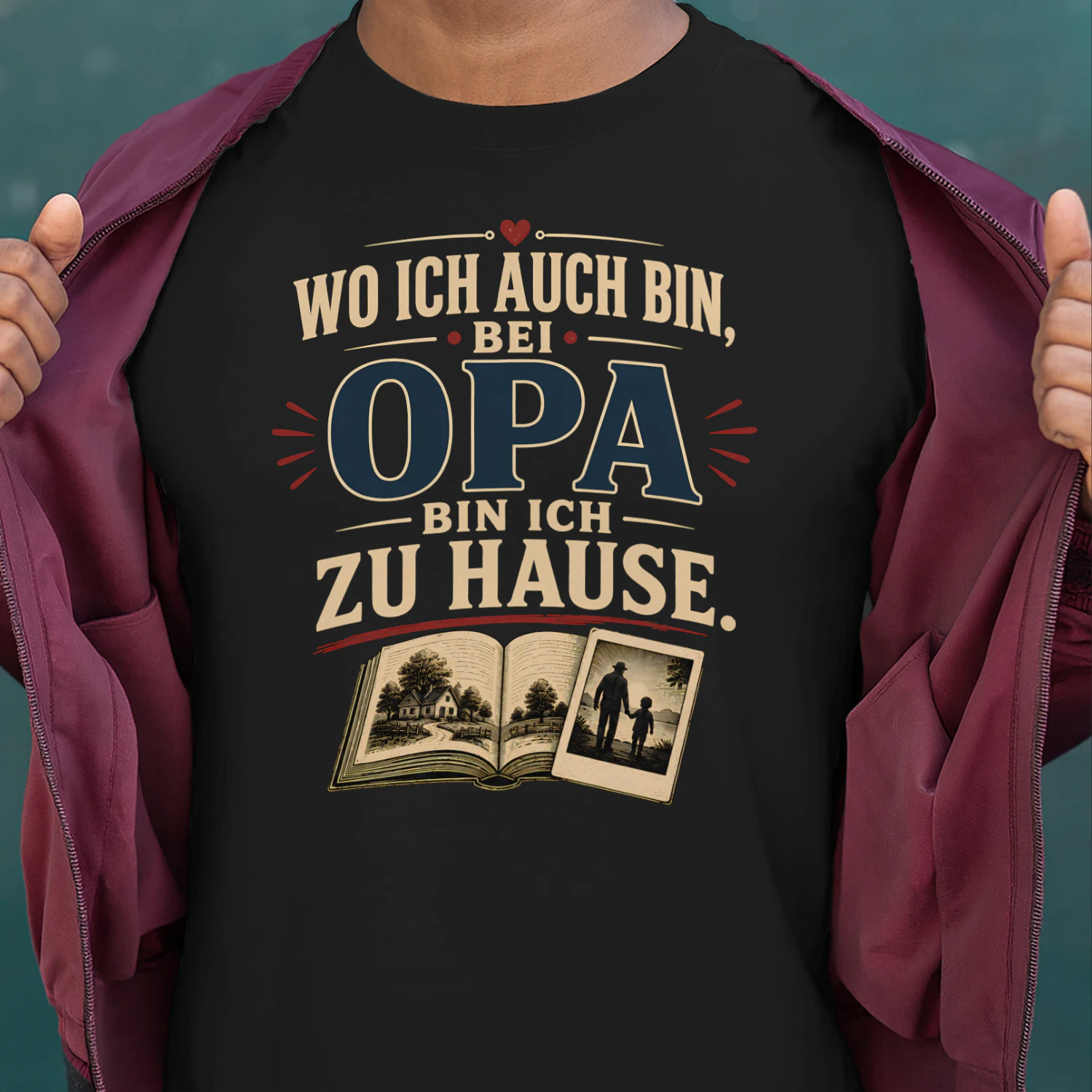 Bei Opa bin ich zu Hause Unisex T-shirt