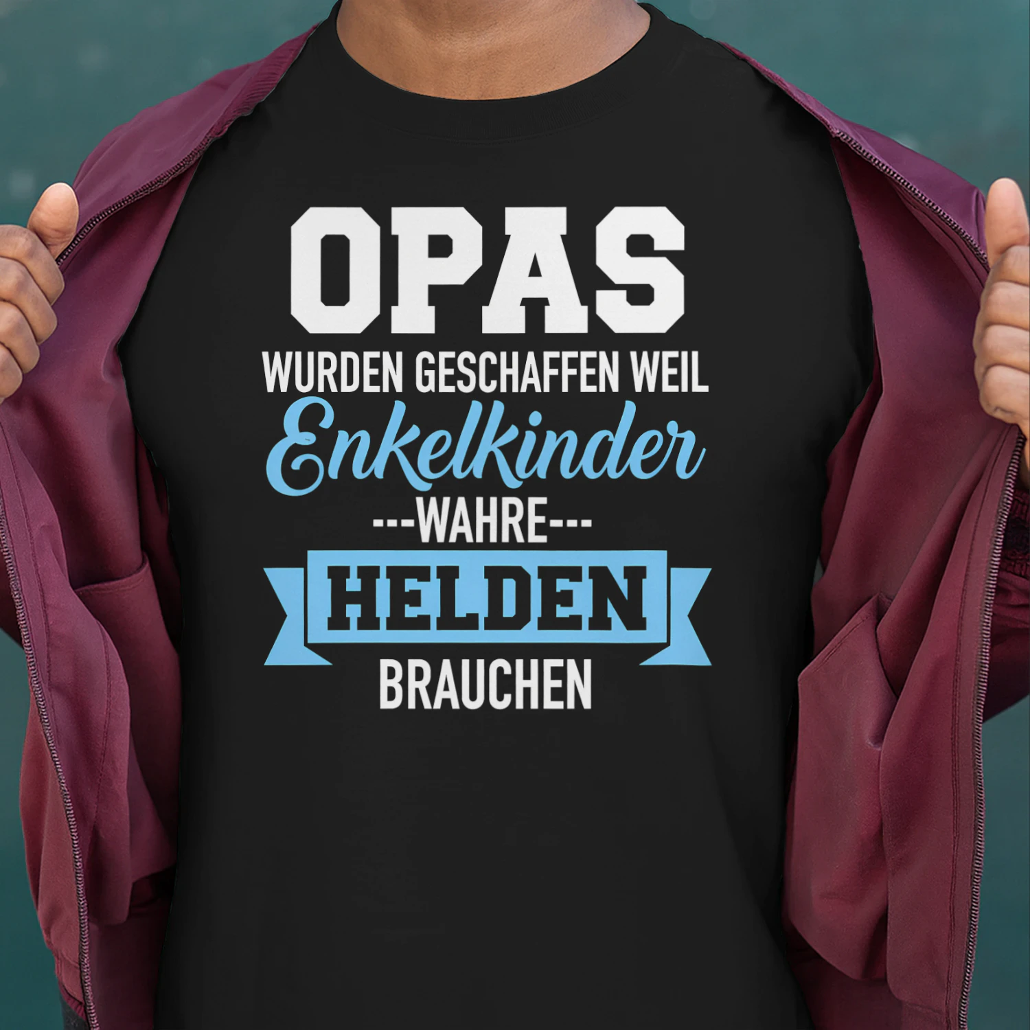 Opa & Enkelkinder – Wahre Helden Unisex T-shirt