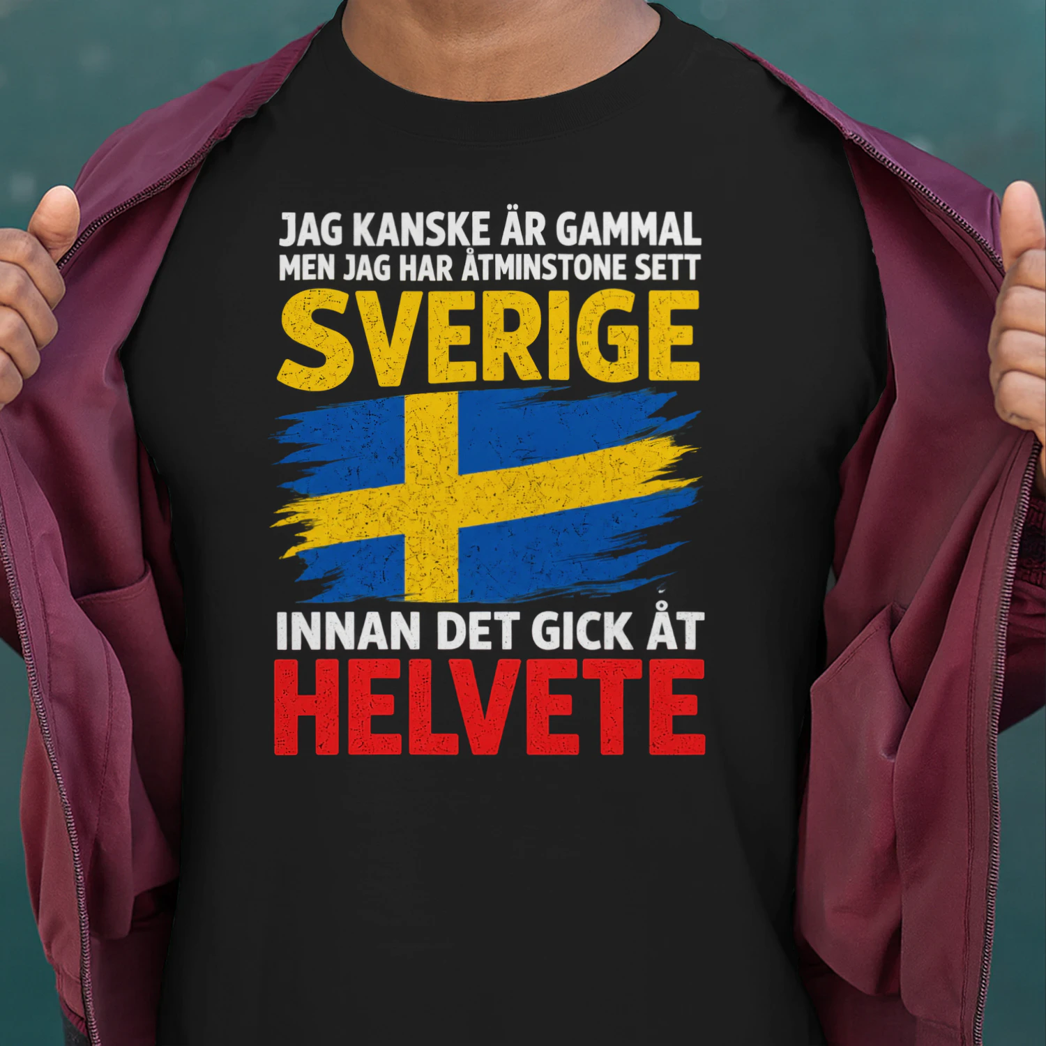 Jag kanske är gammal – Sverige förr Unisex T-shirt