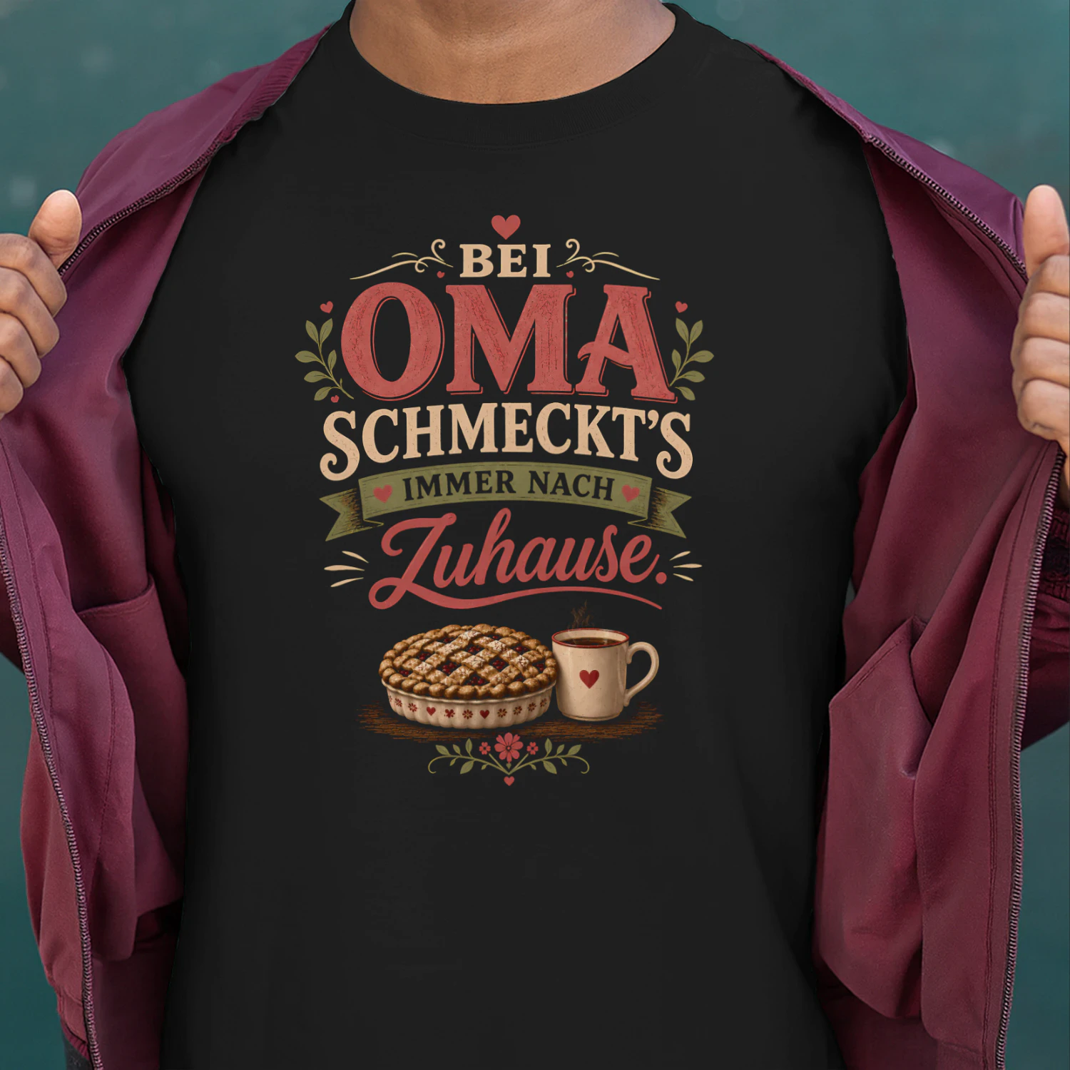Bei Oma schmeckt’s immer nach Zuhause Unisex T-shirt