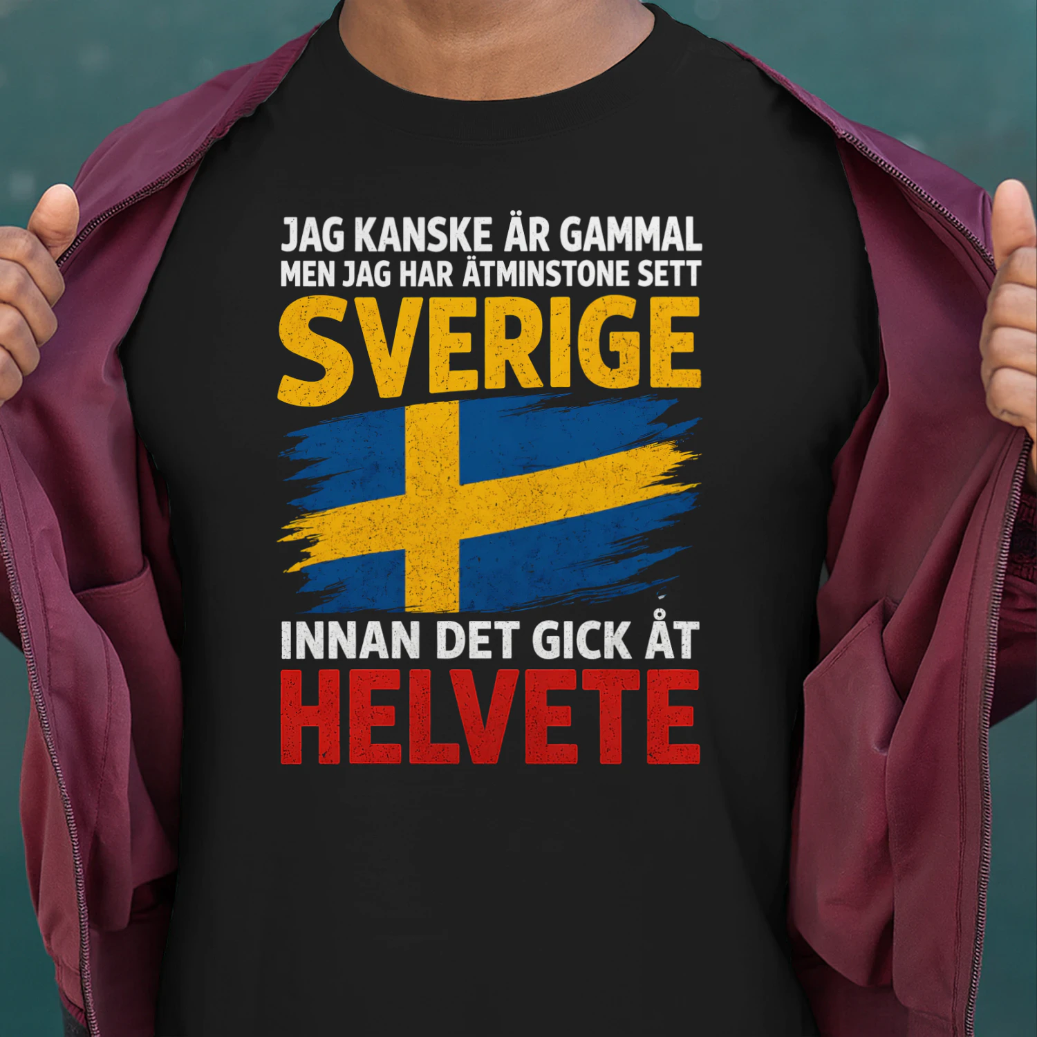 Jag kanske är gammal – Sverige förr Unisex T-shirt