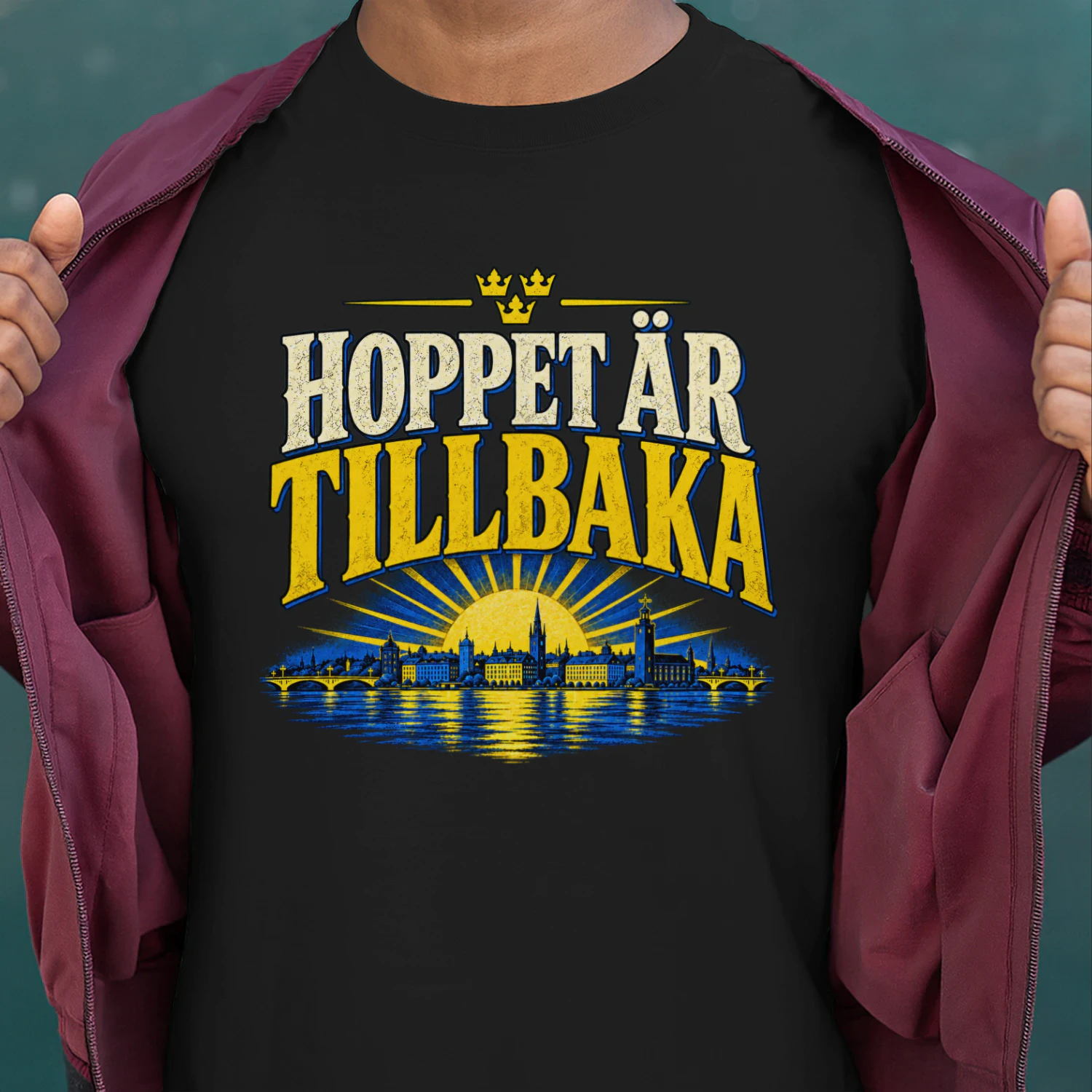 Hoppet Är Tillbaka – Sverige Retro T-shirt