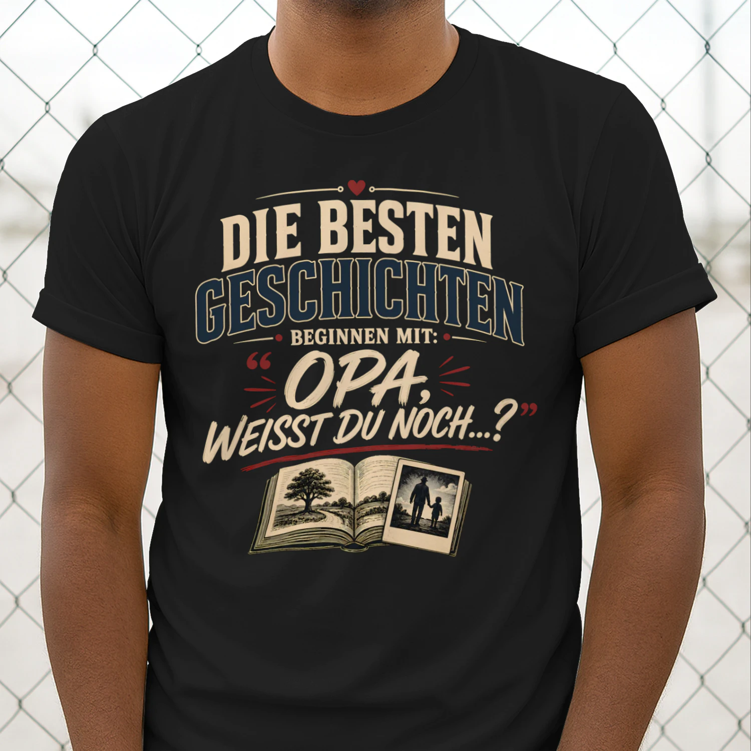Die besten Geschichten beginnen mit Opa ❤️ Unisex T-shirt