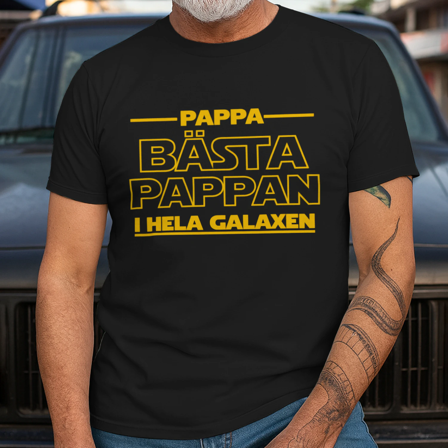 "Bästa Pappan I Hela Galaxen" T-shirt – Perfekt Fars Dag & Födelsedagspresent till Pappa