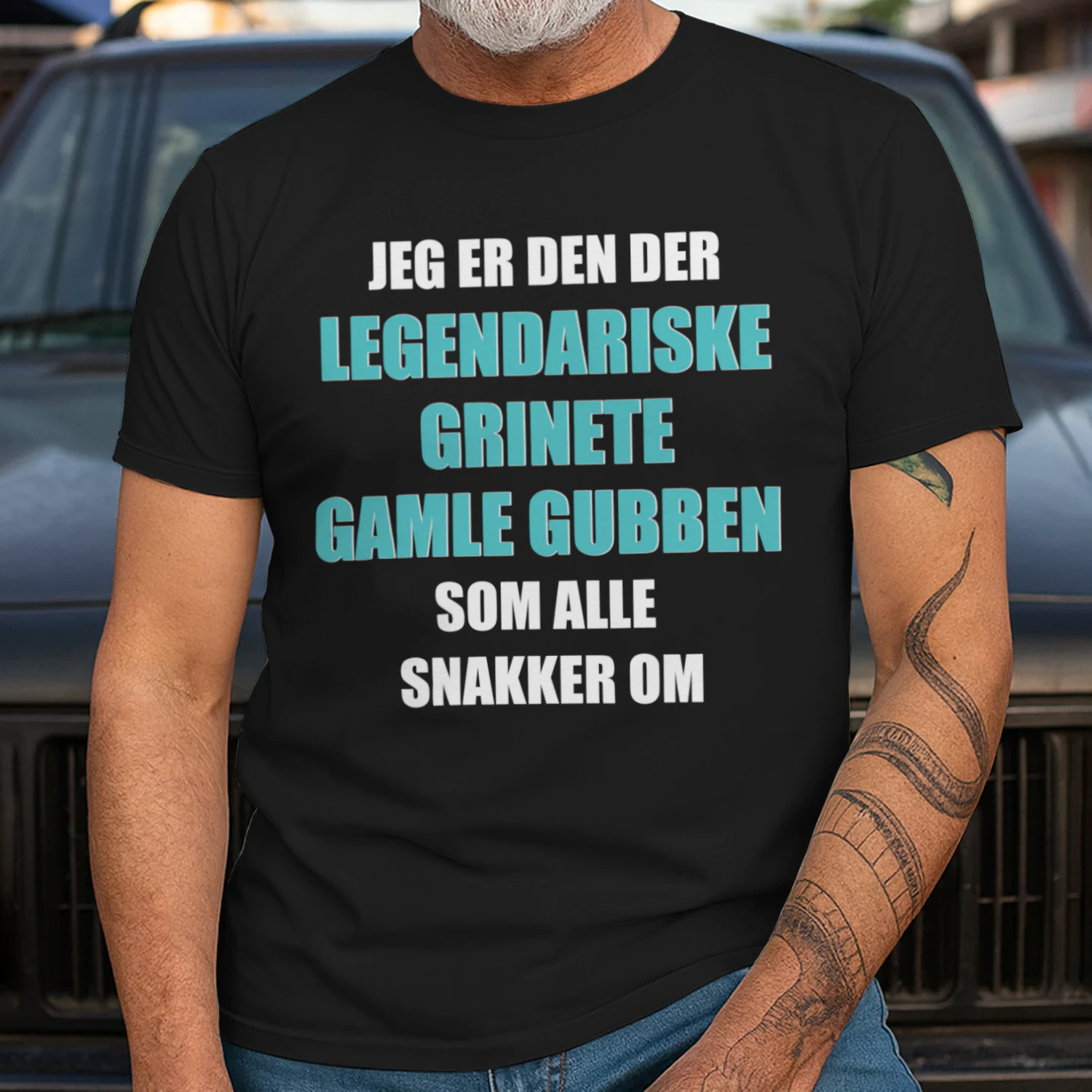 Jeg Er Den Der Legendariske Grinete Gamle Gubben Som Alle Snakker Om