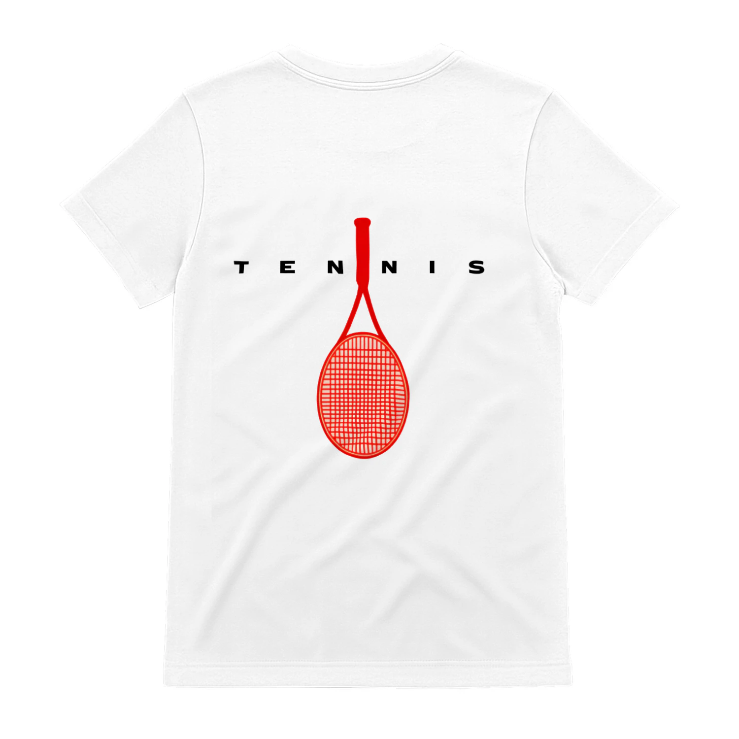 Minimalist Tennis Racket Graphic Tee T-shirt