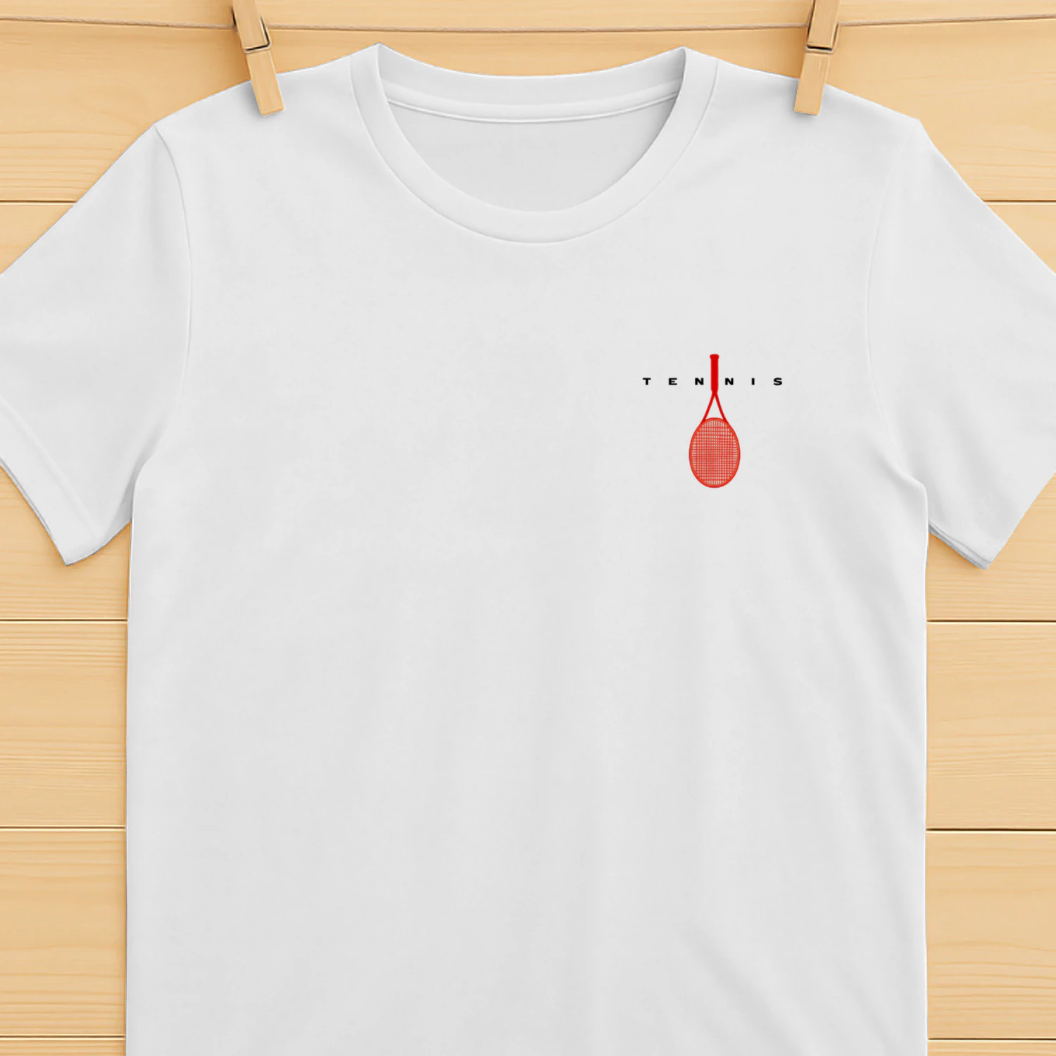 Minimalist Tennis Racket Graphic Tee T-shirt