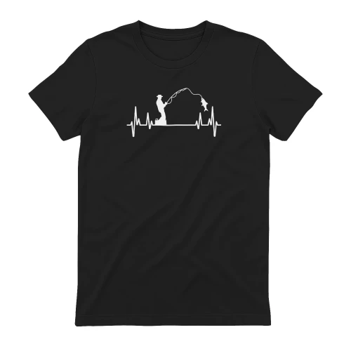 Fishing Heartbeat T-shirt Copy