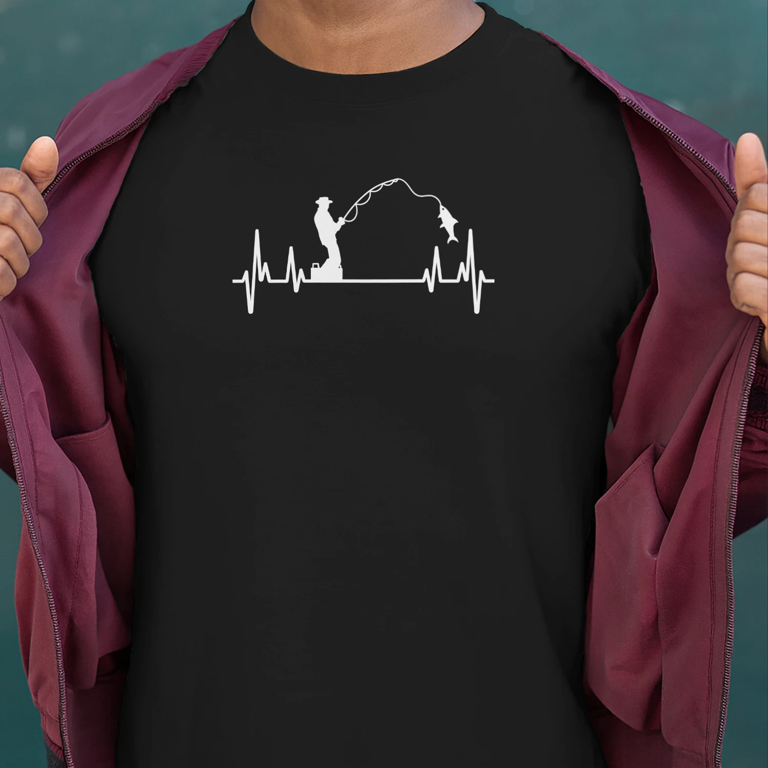 Fishing Heartbeat T-shirt