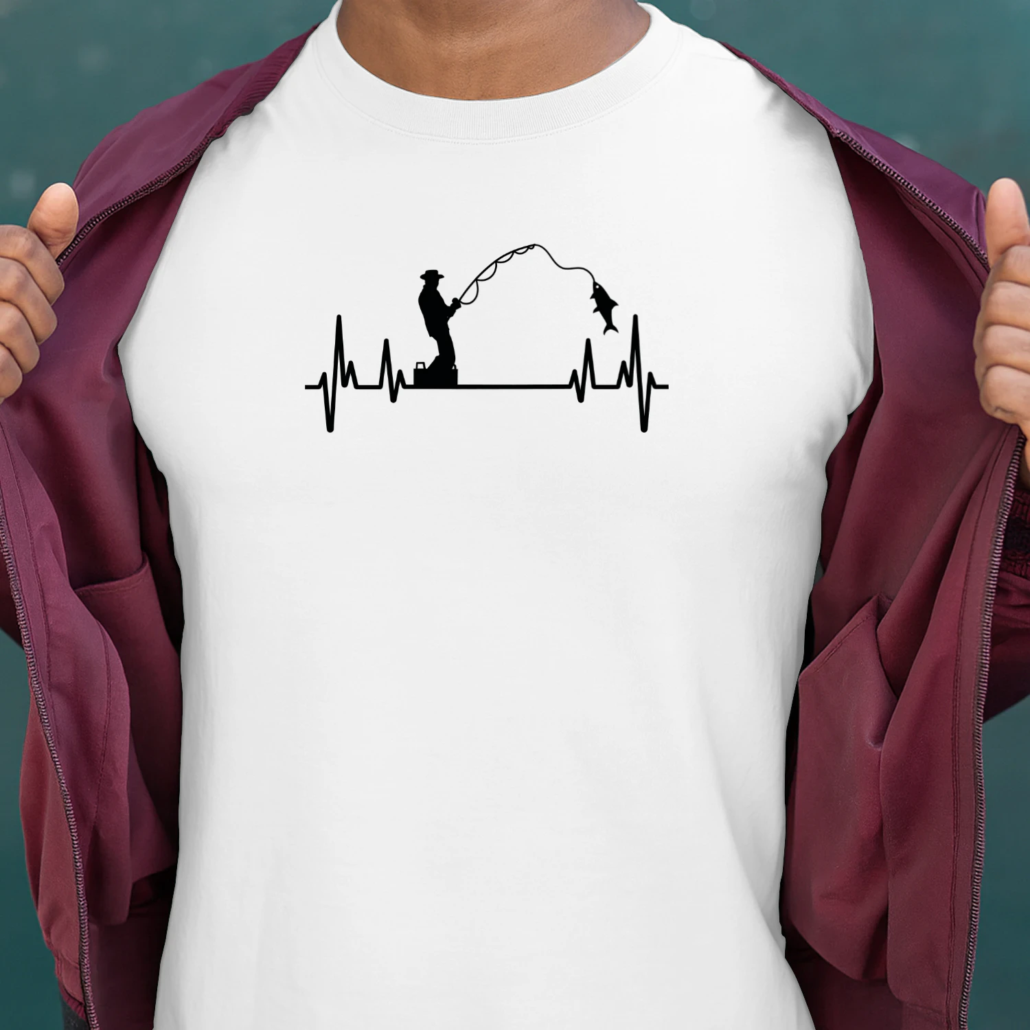 Fishing Heartbeat T-shirt